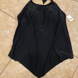 NWT Black halter tankini swim top